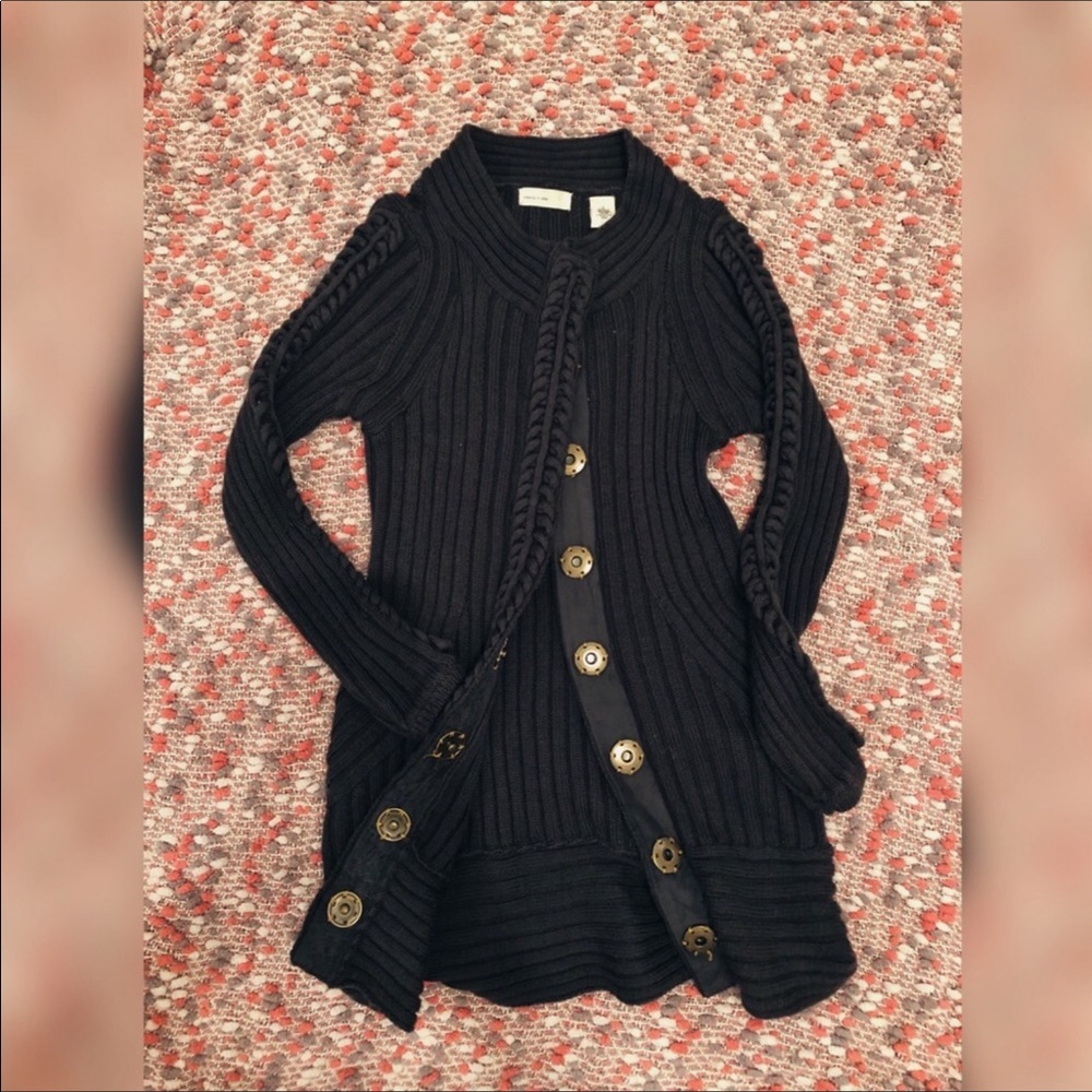 Anthropologie Sleeping on snow wool sweater coat